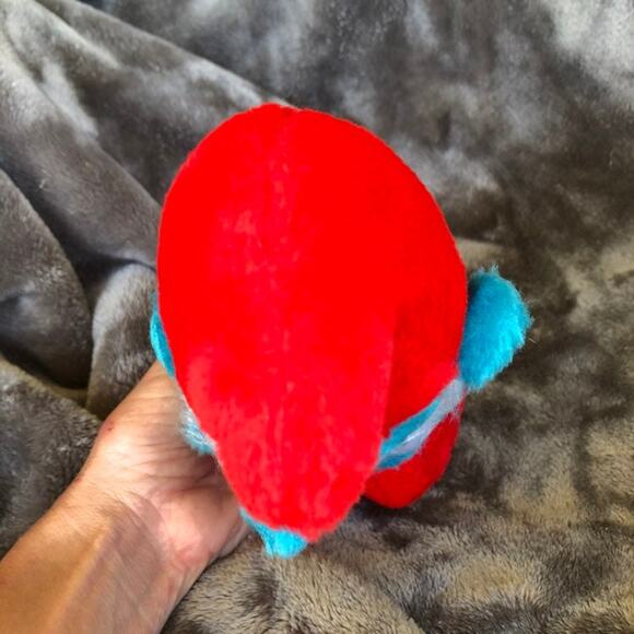 Vintage Papa Smurf Plush Doll 8" 1981 Wallace Berrie Smurf Nut Hull Stuffing - Picture 6 of 12